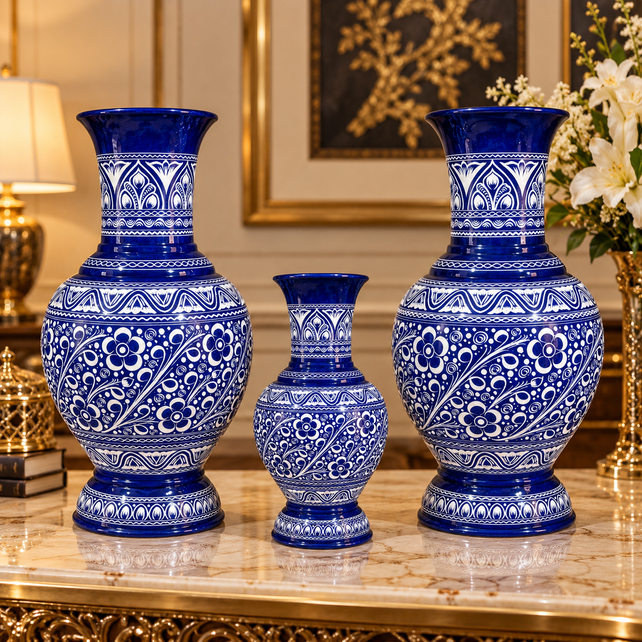 Handcrafted Multi-Colour Decorative Vase – Medium Size