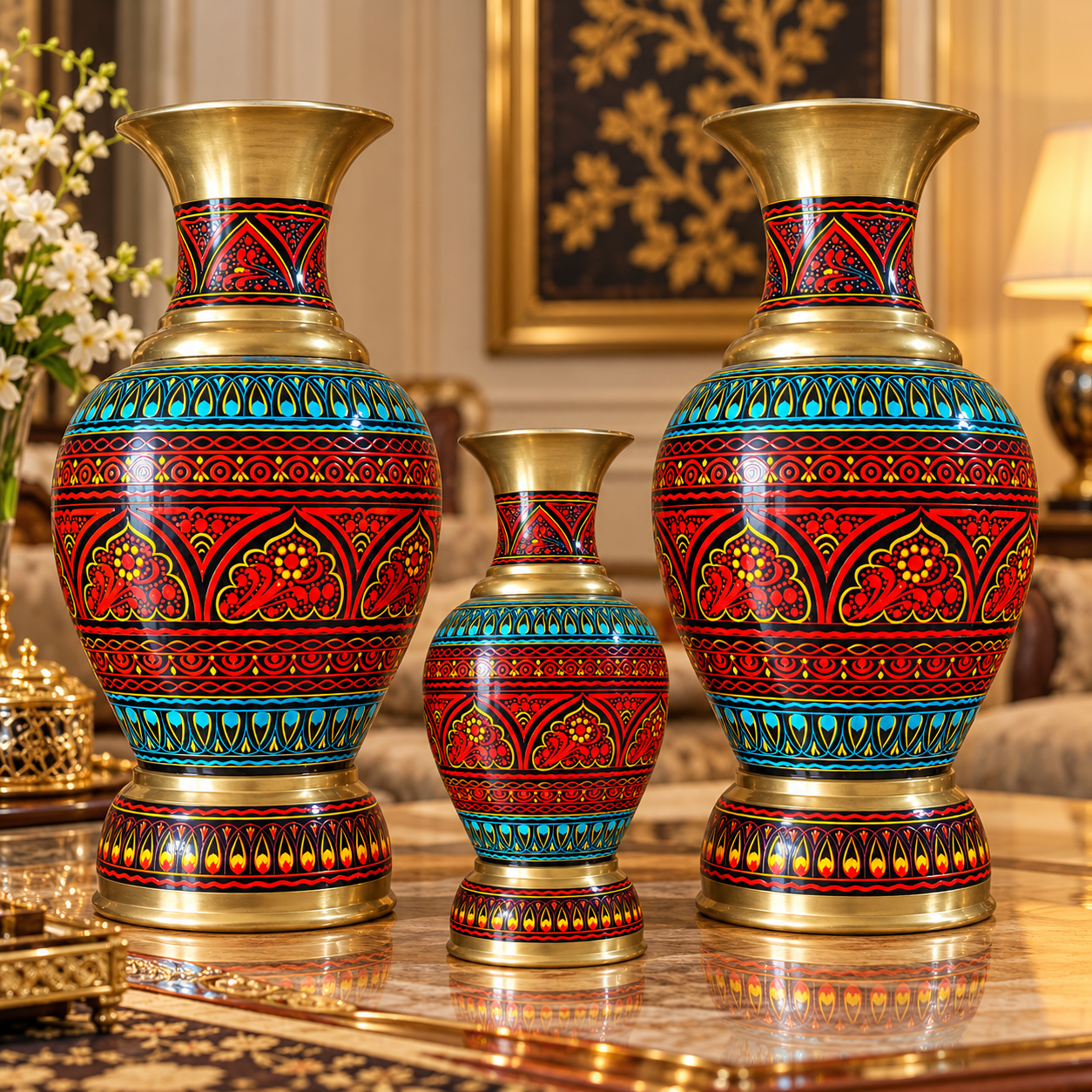 Handcrafted Multi-Colour Decorative Vase – Medium Size — image 2