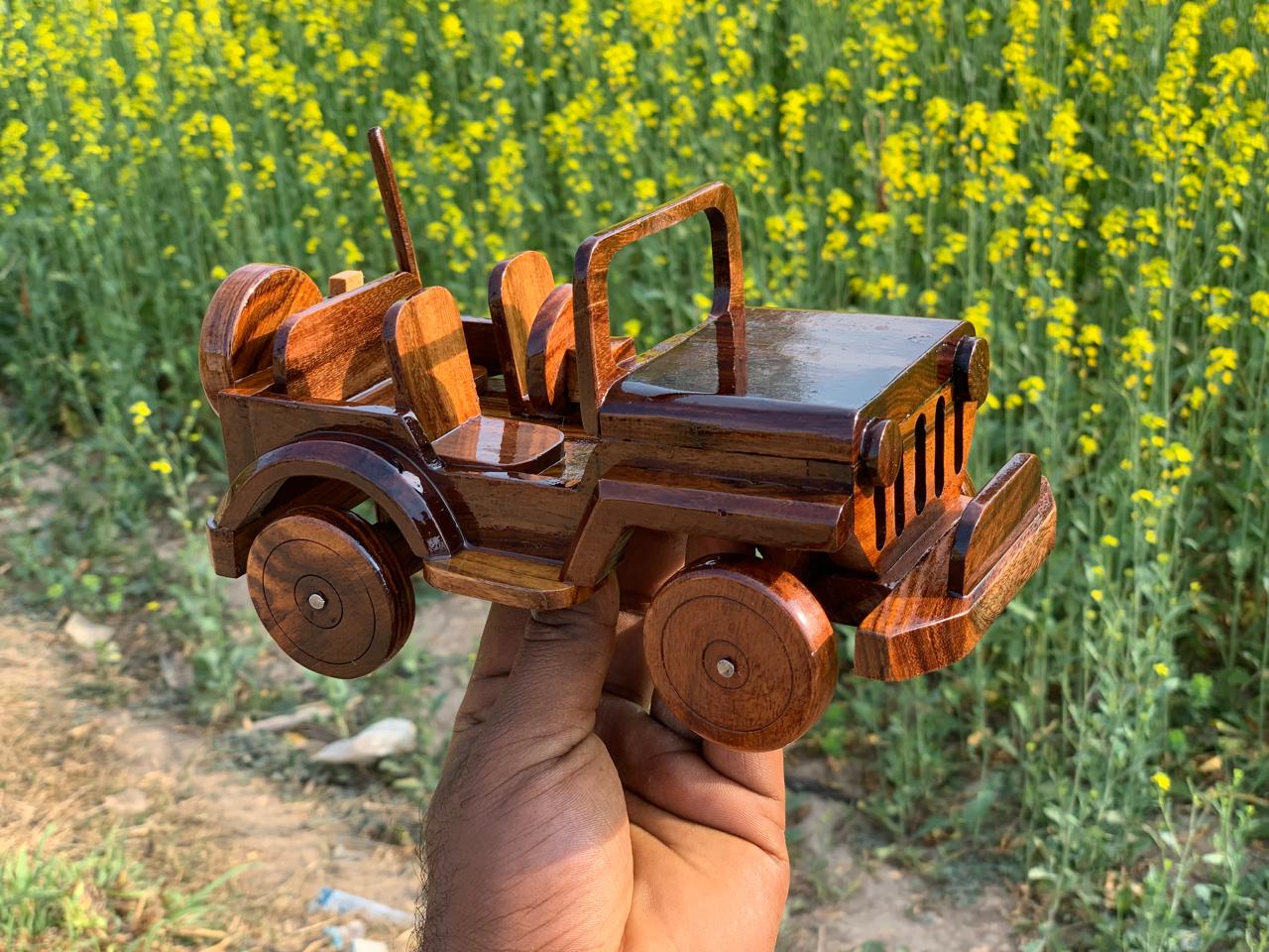 Handcrafted Wooden Vehicle Collection – Traditional Decorative Wooden Cars, Trucks & Bicycles — image 3