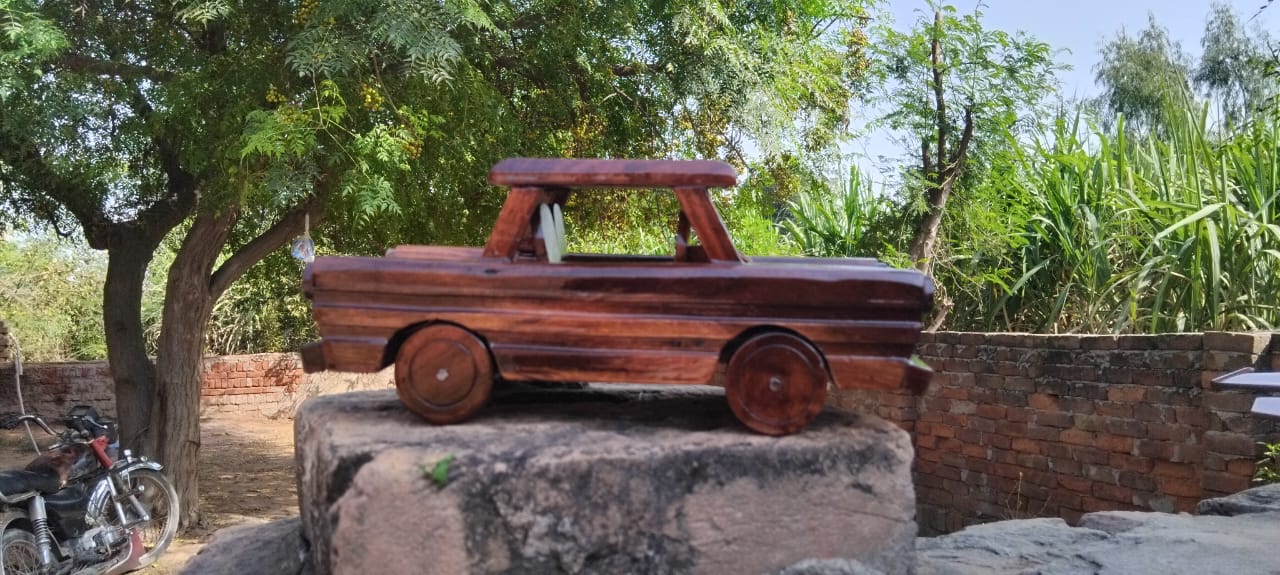 Handcrafted Wooden Vehicle Collection – Traditional Decorative Wooden Cars, Trucks & Bicycles — image 4