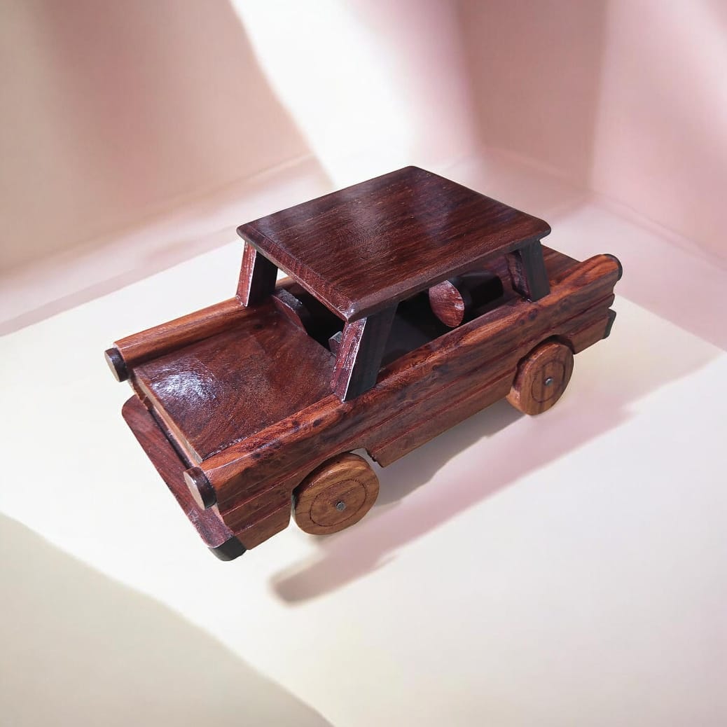 Handcrafted Wooden Vehicle Collection – Traditional Decorative Wooden Cars, Trucks & Bicycles — image 5