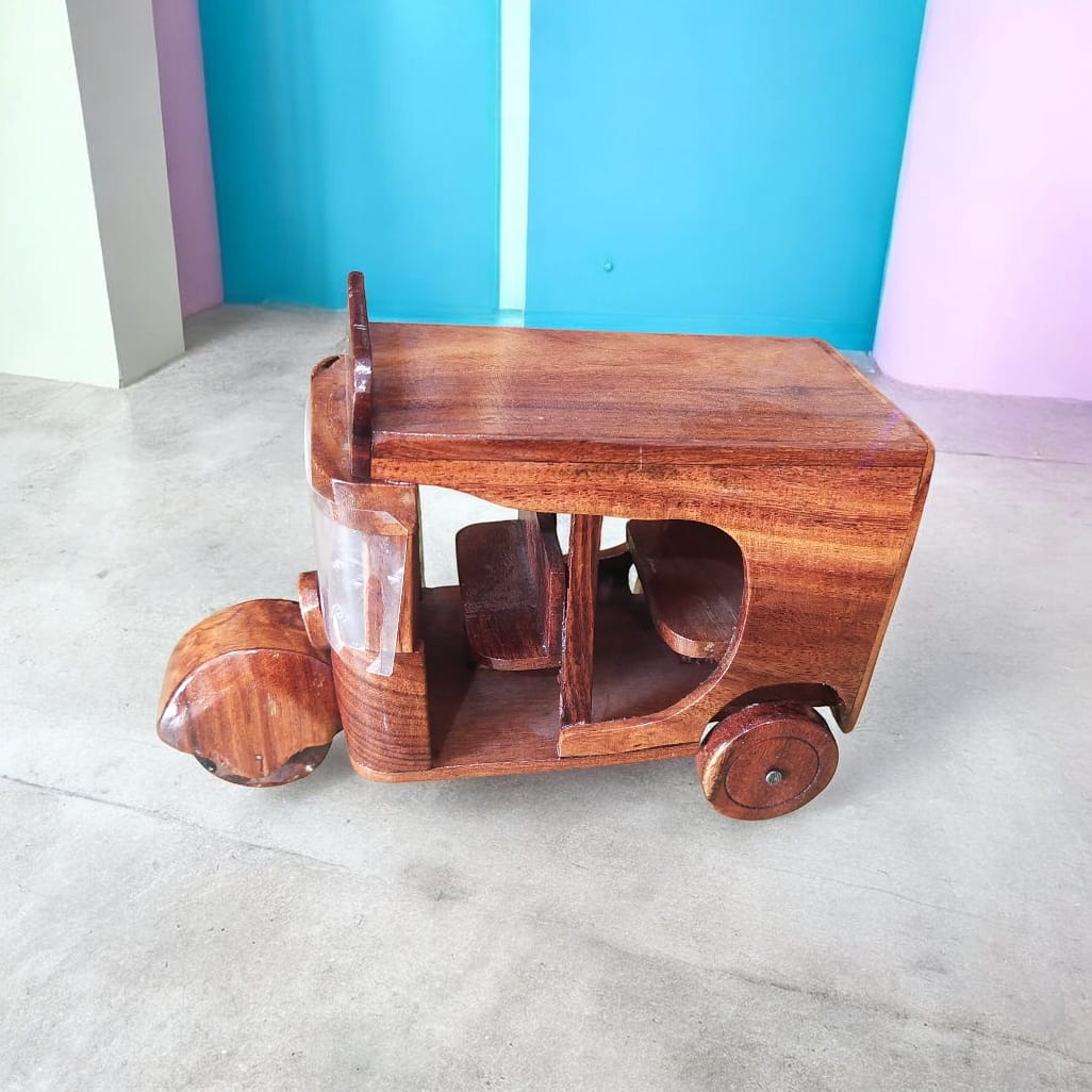 Handcrafted Wooden Vehicle Collection – Traditional Decorative Wooden Cars, Trucks & Bicycles — image 6